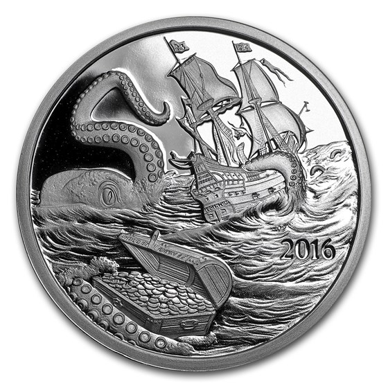 1 oz Silver Proof Round - 2016 Silverbug Island: Kraken 1 oz Silver Proof Round - 2016 Silverbug Island: Kraken